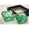 Natural Emerald Colombian Green 20-21 Ct Emerald Cut Pair Fabulous Gemstone