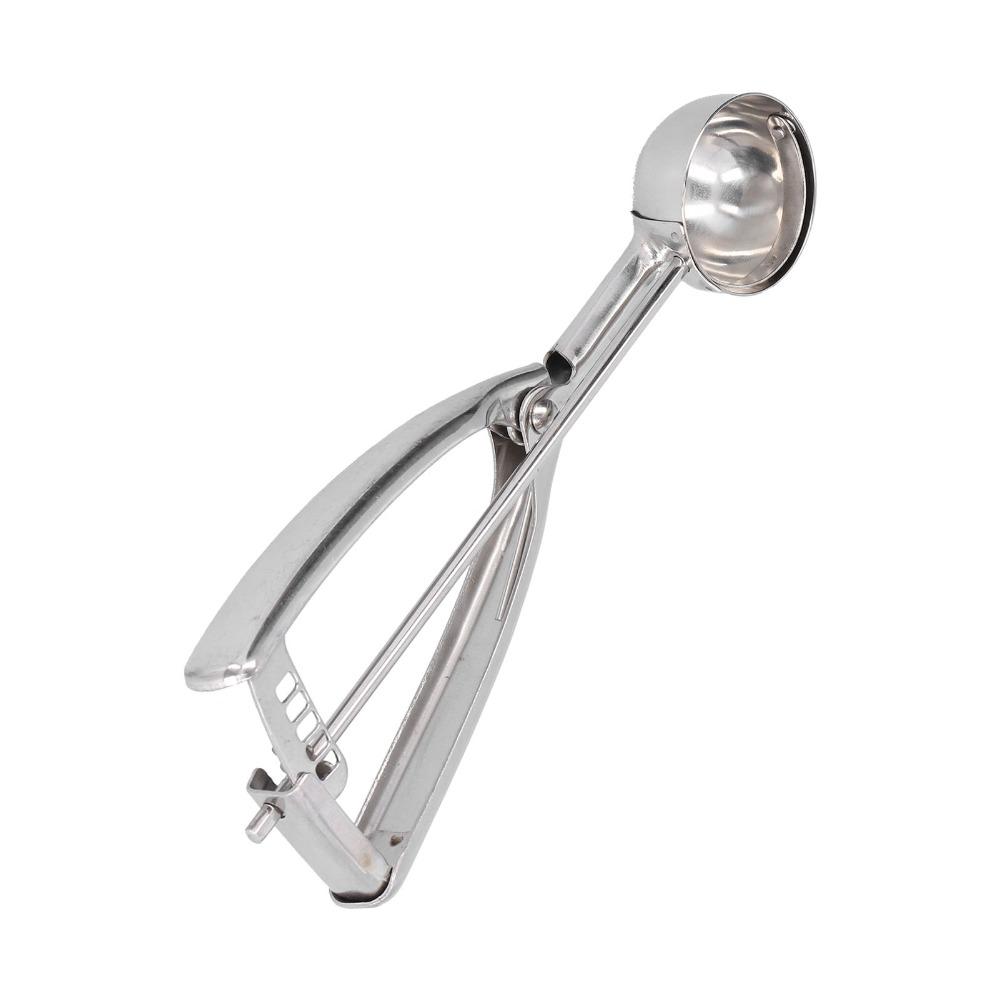Stainless Steel Ice Cream Scoop Trigger Release Manual Digging Spoon Portion Scoop  For Home