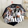 Cristiano Ronaldo Juventus Compact Travel Automatic Umbrella Retractable Design with 8-Rib Durability Sturdy Construction for Women/Men