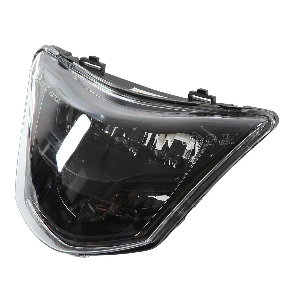 Motorradscheinwerfer Fernlicht Weiße Beleuchtung Wasserdicht Hohe Helligkeit Ersatz für LC135‑V1 Transparente Linse