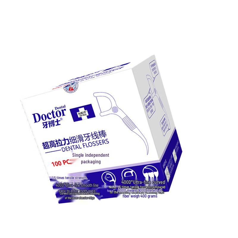 Dr. Ya Ultra-Strong Individually Wrapped Dental Floss Picks, 100 Count