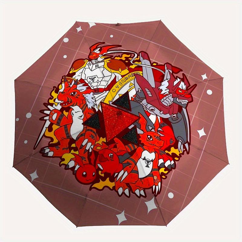 1pc Dragon Evolution Triangle Umbrella with Plastic Handle,Suitable for All Seasons Home Travel Outdoor UmbrellaM1157
