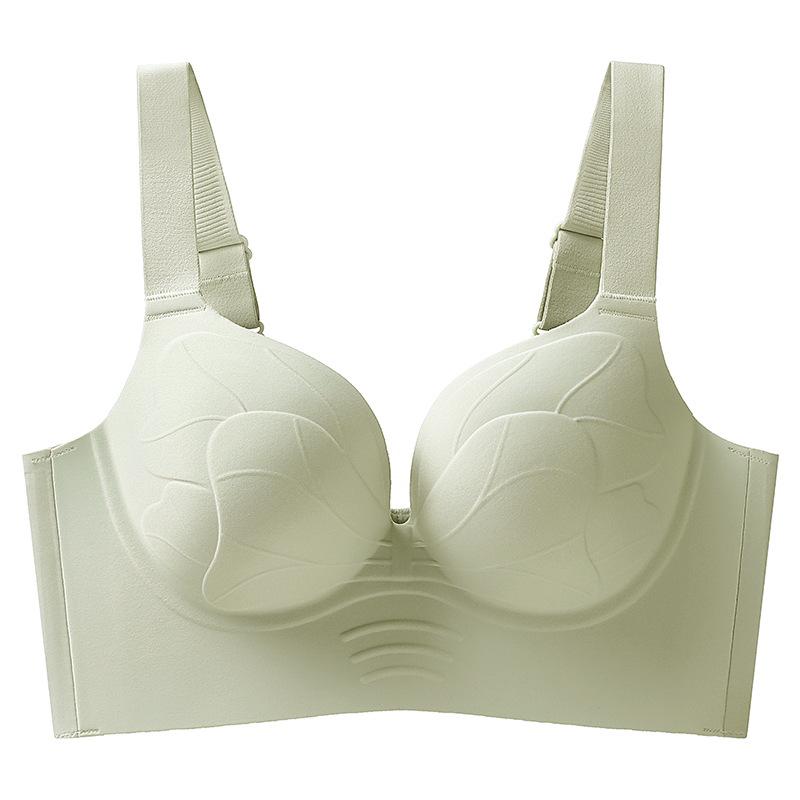 Large Size Seamless Lingerie Women's Thin Full Cup Bra Without Steel Ring Anti Sagging Bra