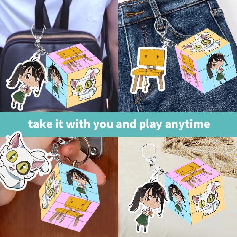 Abs Material Suzume No Tojimari Mini Cube With 5.7cm Size