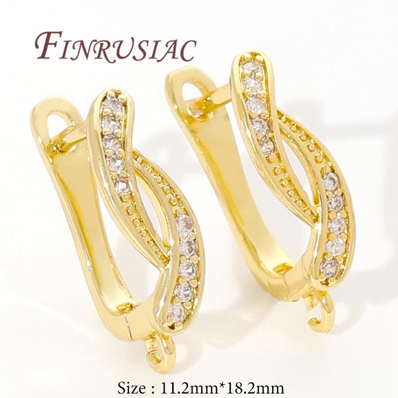 18K Gold Plated Fasteners For Earrings,Earring Fixtures,Earring Hooks For Jewelry Making,Accessories For Earrings,DIY Findings