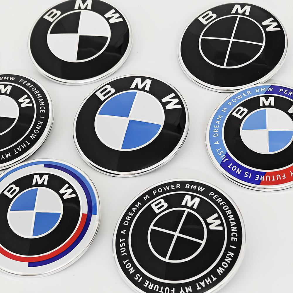 2026 Hot 1/2Pcs For BMW E46 E90 F30 F10 F20 G20 E87 E63 E60 F01 F02 G14 74mm 82mm Car Front Hood Emblem Trunk Rear badge logo Accessorie CVB2
