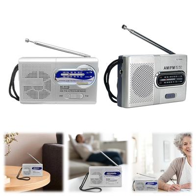AM FM Radio Battery Powered Portable Radio Telescopic Antenna for Indoor Outdoor Gifts for Seniors Elderly