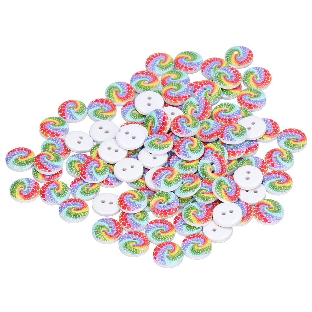 100pcs Sewing Buttons 15mm0.6in DIY Making Attractive Decorative Light Weight Handicrafts