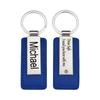 Personalized Engraved Leather Keychain Custom Name And Message Keychain