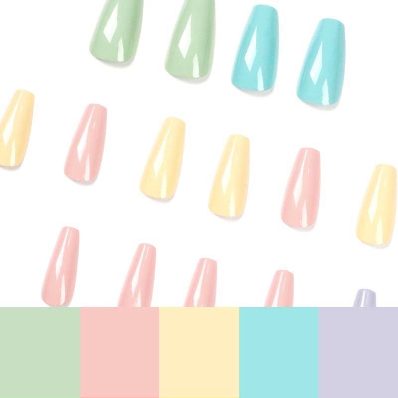 

Носите продукты для ногтей Macaron Color Fake Nail Nail Patch Трансграничные прямые поставки ногтей Пластина