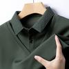 High Quality Long Sleeved Men'S Polo Shirt For Autumn Winter Fashion Two Pieces Of High-End Design Top Korean Casual T-Shirt