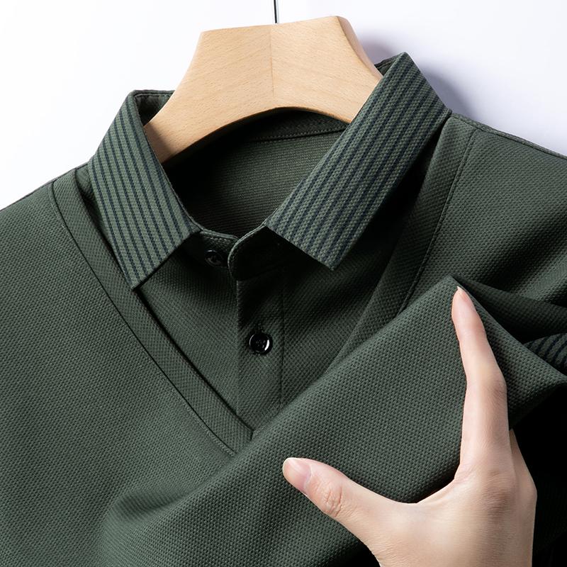 High Quality Long Sleeved Men'S Polo Shirt For Autumn Winter Fashion Two Pieces Of High-End Design Top Korean Casual T-Shirt