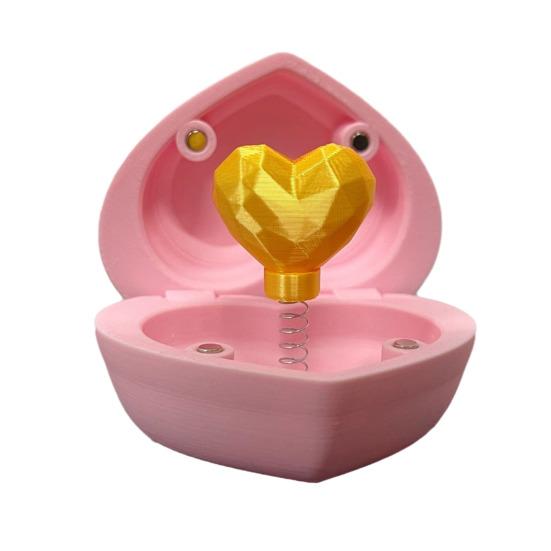 

Подарункова коробка у формі серця Новинка Коробка для каблучок із серцями Магічний сюрприз І грайливий тримач для каблучок Подарунки на День святого Валентина, День народження, Свята