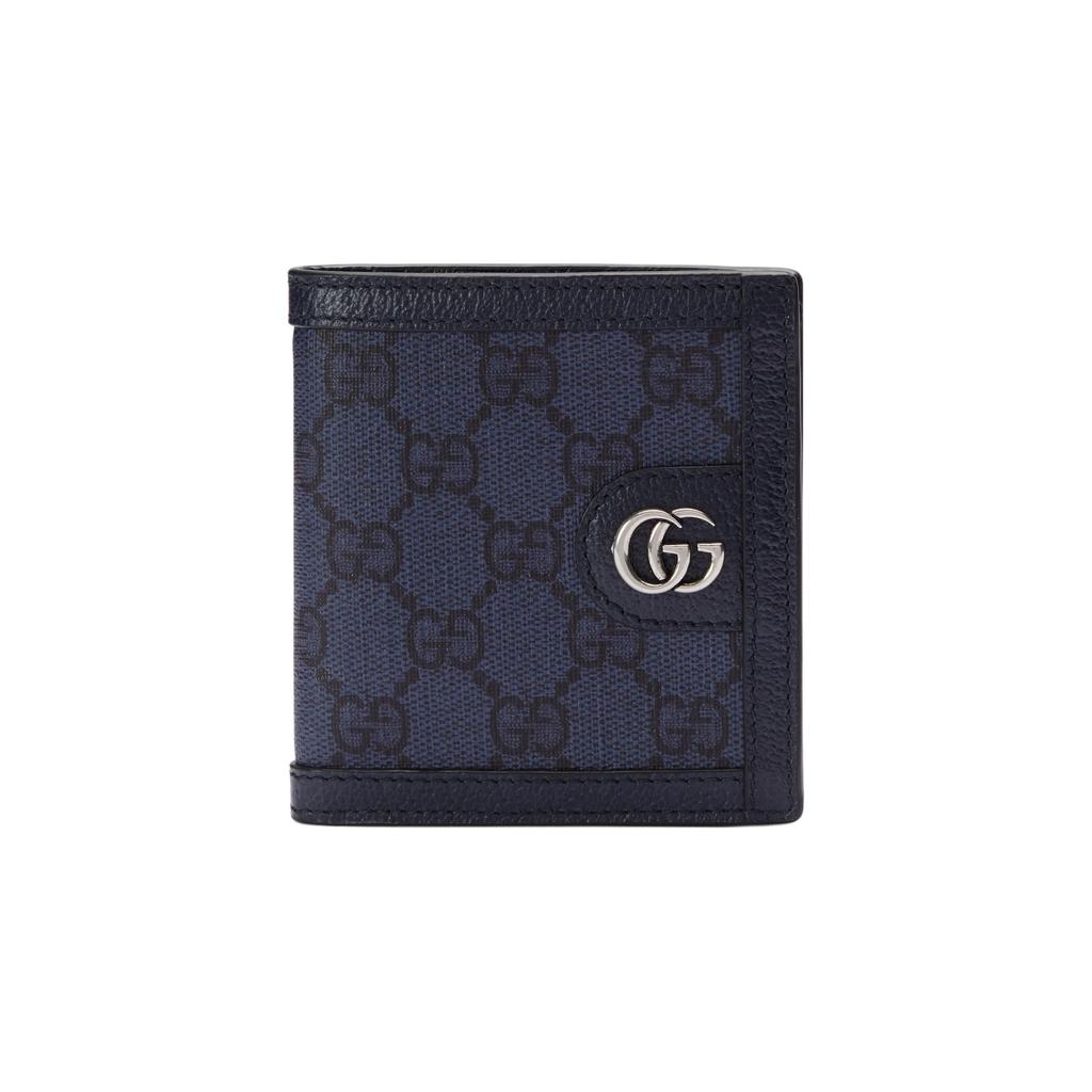 Gucci Ophidia Double G Logo Flap Wallet Men Wallet Blue Dark-Blue 732016-UULBN-4055