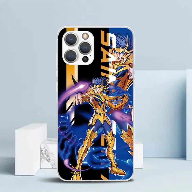 Saint Seiya Anime Soft Cover for iPhone 16 17 Air 15 14 Pro Max 16E Phone Case 13 Mini 12 11 7 SE 8 Print Pattern Fit Cases 16 1