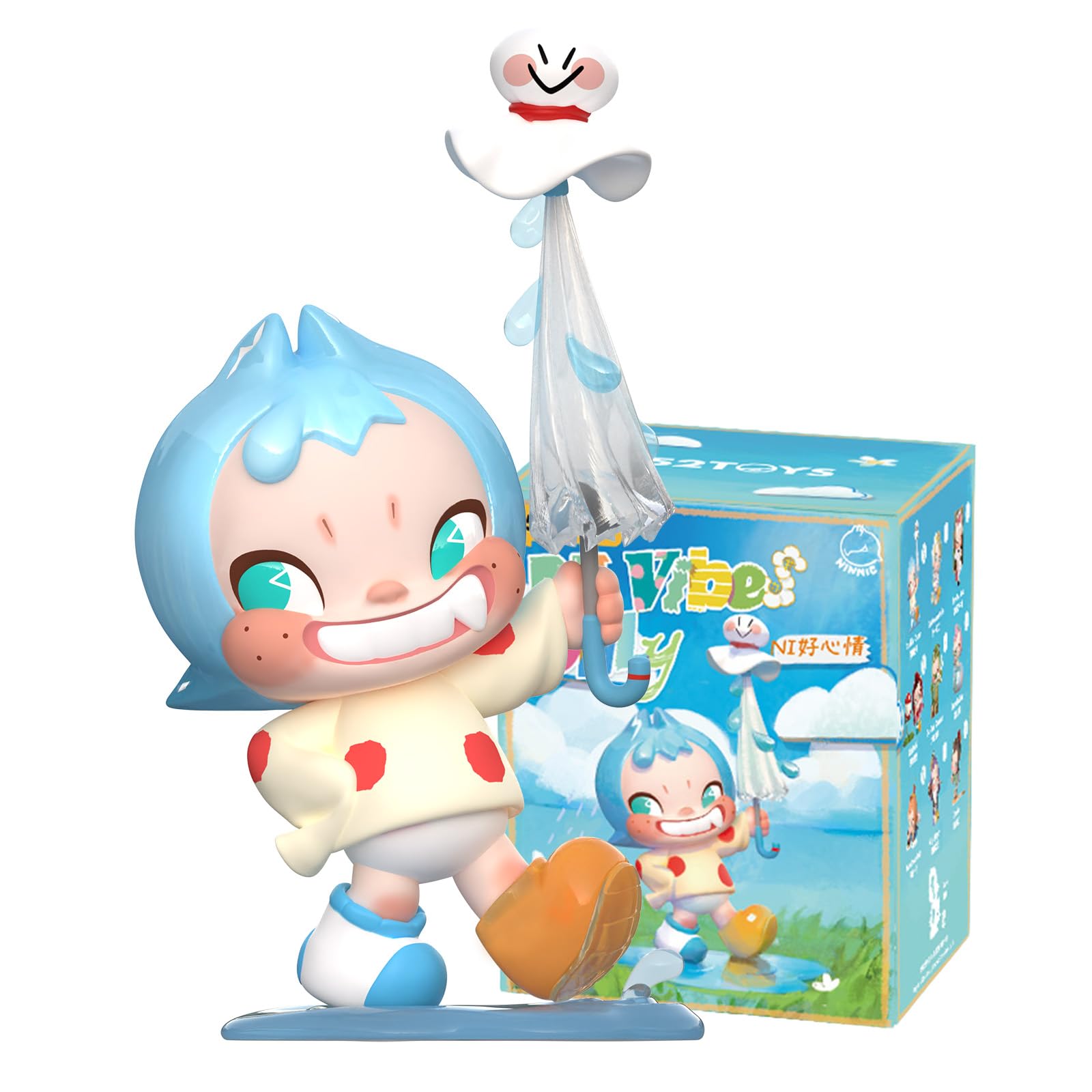

52TOYS BLINDBOX NINNIC Nl Vibes only [Niconico] Серия Блайндбокс Фигурка Гачапон Коллекционная Игрушка, Предварительно окрашенная, Идеально для Коллекционеров, Дней Рождения и