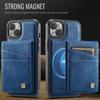 For iPhone 15 Case AUTSPACE A12 Leather Phone Case with Detachable Card Bag