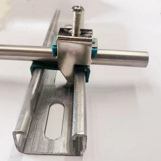 Nickel-Plated Stainless Steel Conduit Clamp for Electricians | 304 Capillary C-Channel Air Hose Clamp