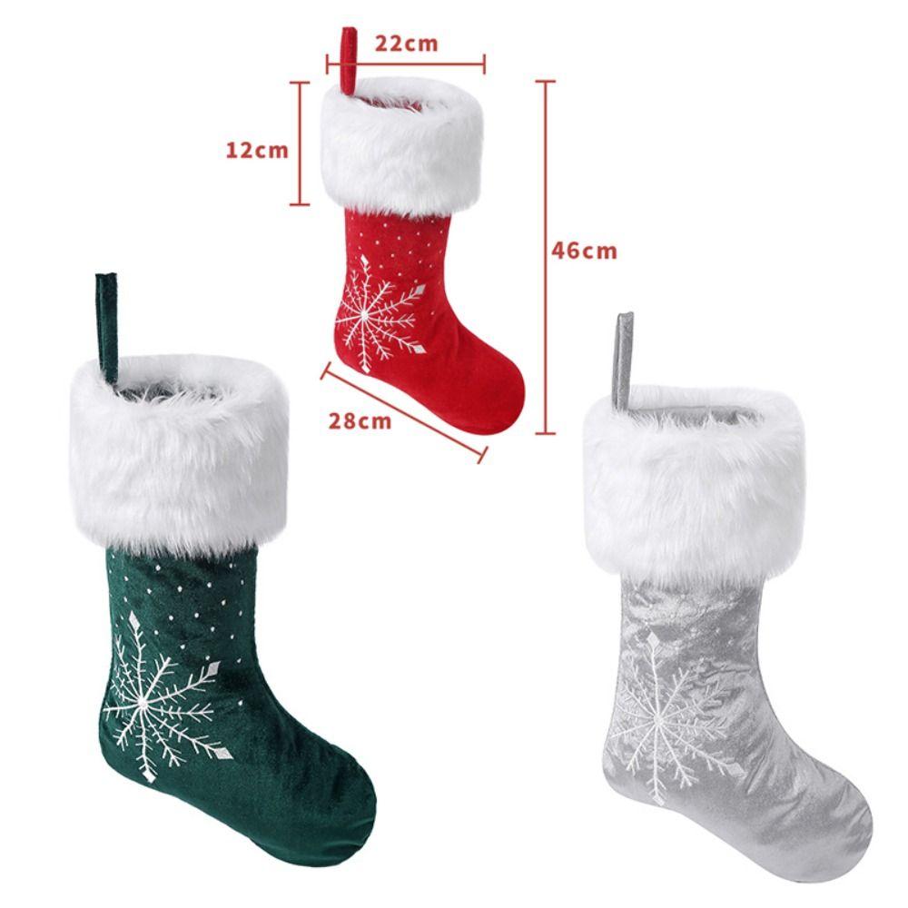 Hanging Christmas Stocking Large Size Xmas Gift Bag Candy Bag Christmas Gift Socks  Christmas Decor