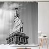 American Style Statue of Liberty Printed Shower Curtain Bathroom Curtains Home Decor Waterproof Polyester Fabric with Hooks