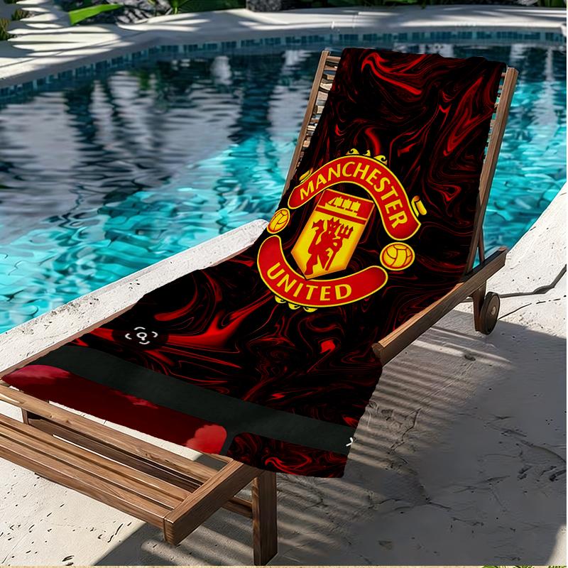 Football United F.C Print Beach Towel, Versatile Lightweight Absorbent Beach Towel for Pool Surf Yoga Bathroom, Perfect Birthday Holiday Gift