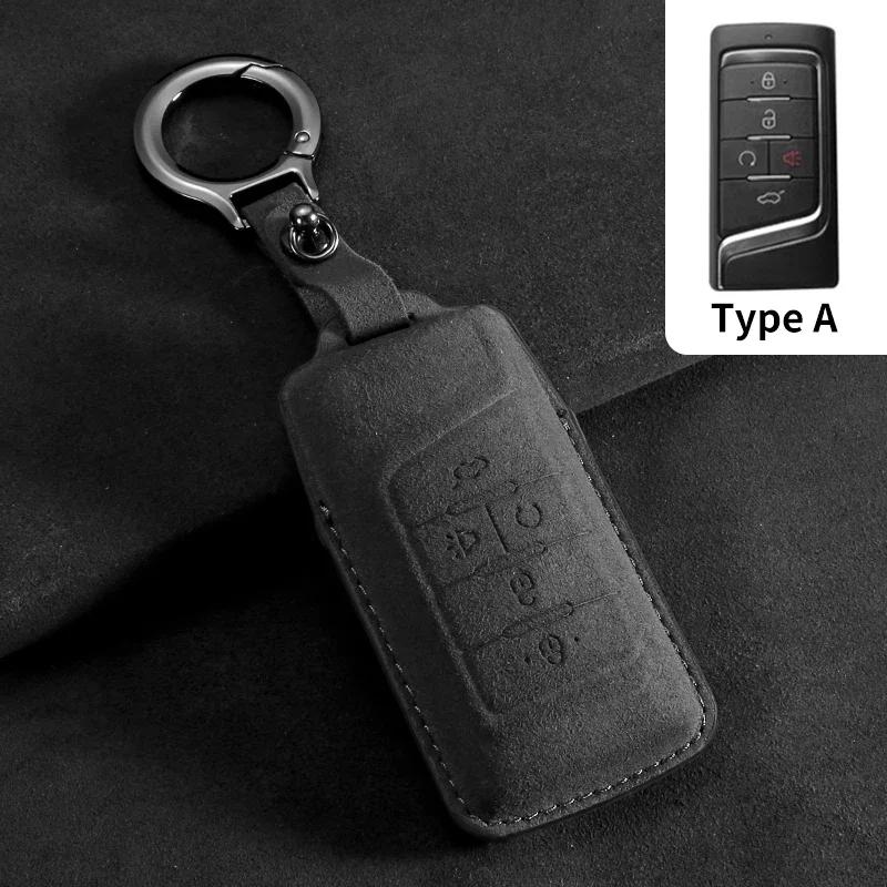 Fit For Trumpchi Gac Empow J11 J12 J13 J14 J15 J16 Gs8 Suede Fabric Auto Key Fob Cover Case Protector Housing Mount Key Ring Auto Accessories