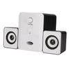 USB Powered Desktop Speakers Computer Speakers with Subwoofer for PC Laptop Tablet DesktopDazzle Version Black White