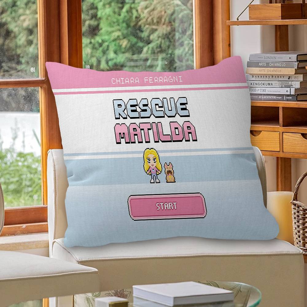 Fashion C-Chiara F-Ferragni Cushion Cover Car Throw Pillow Case For Sofa Car Christmas Gift 40x40cm 45x45cm