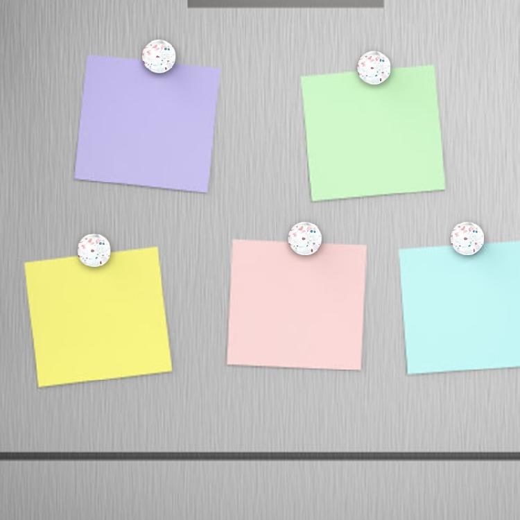 Set Of 48 Craft Magnets Glass Ceramic Magnet with Adhesive Backing 1Inch Clear Glass Cabochons for Refrigerator Magnet