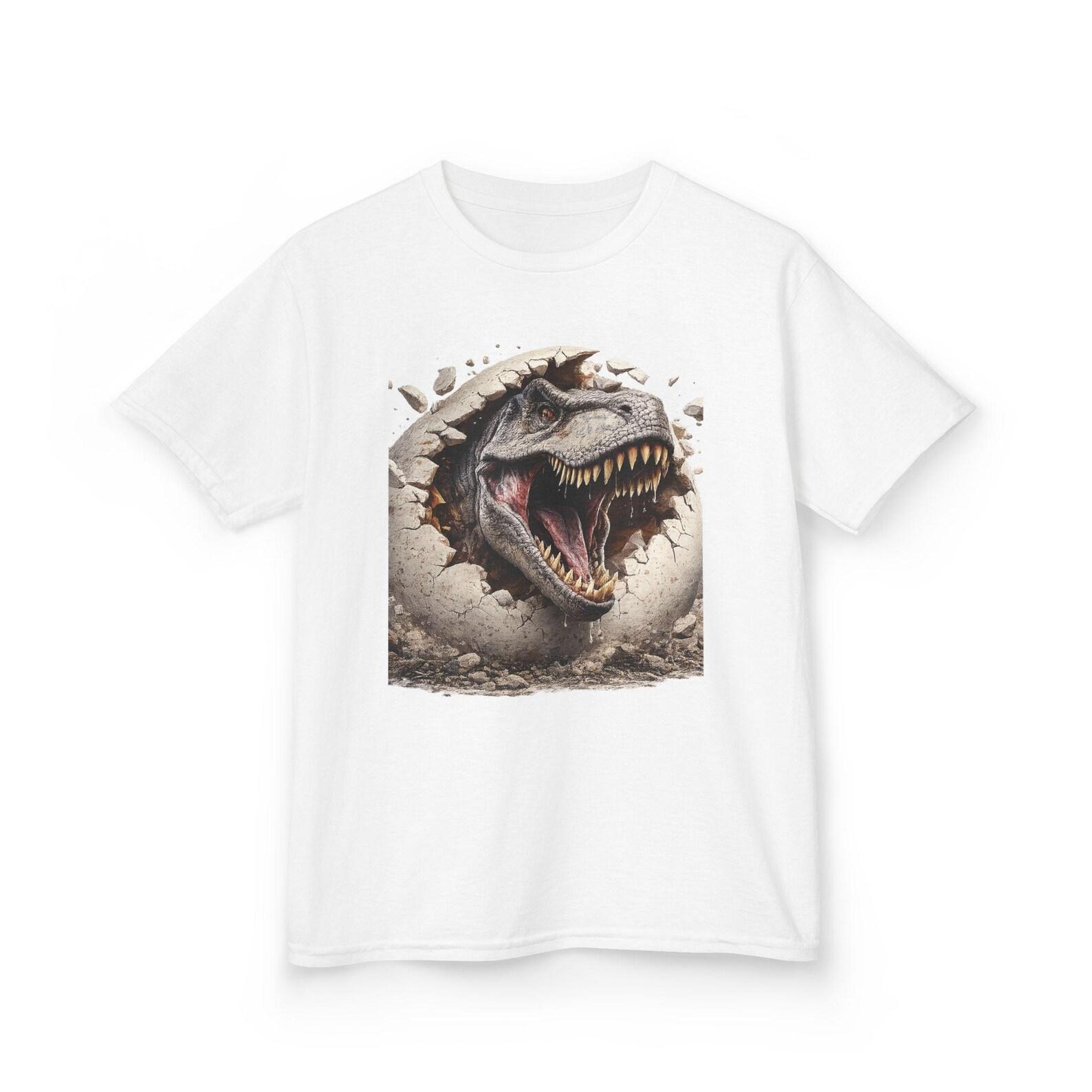 Roaring Raptor T-Red Dinosaur Kids Tee - Velociraptor T-Rex Graphic 2XL