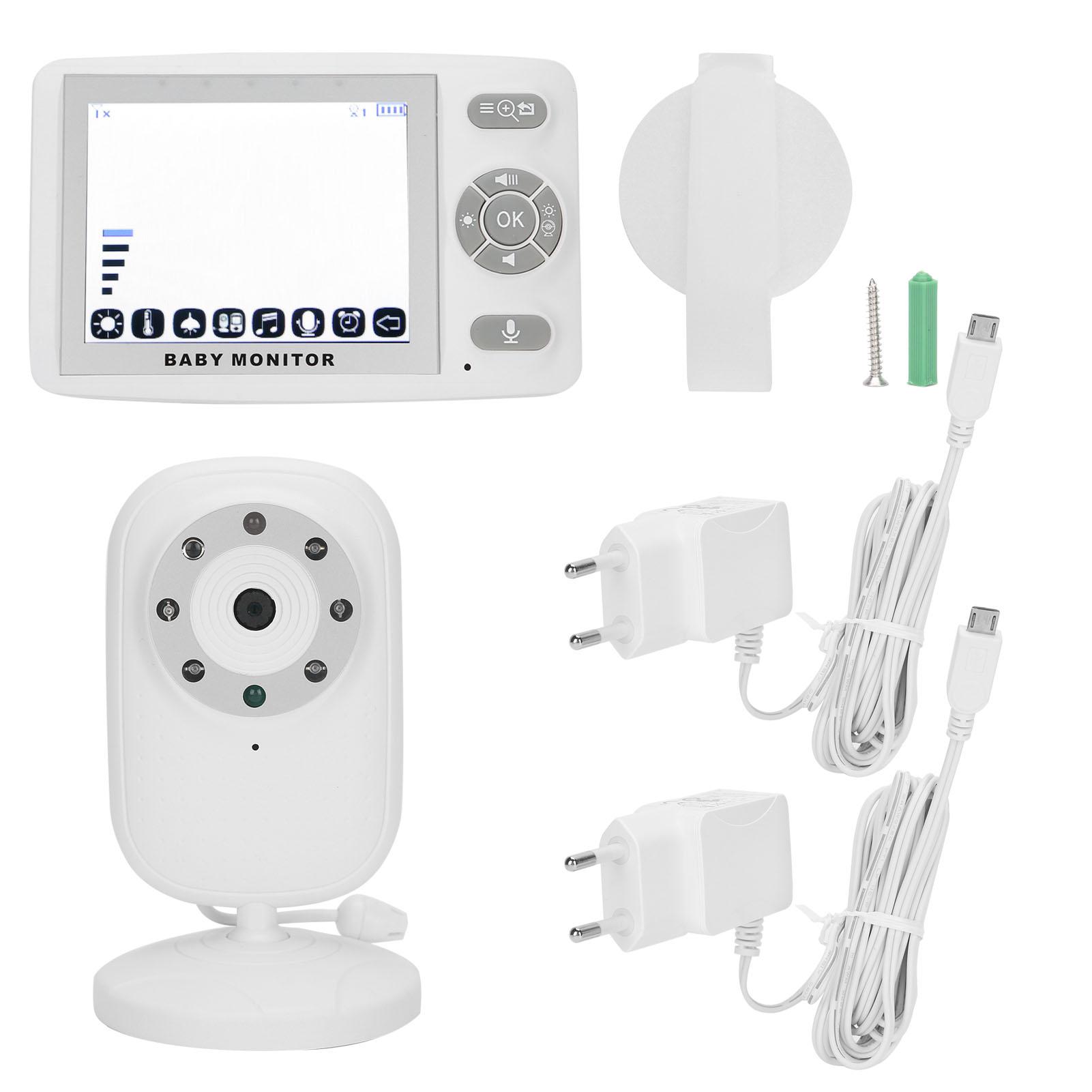 

3,5-дюймовый детский монитор с 2-кратным увеличением, функцией воспроизведения музыки, температурным монитором, видеоняней 100240VUS EU Plug