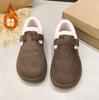 Botas Invierno Mujer Women Snow Boots Moccasins Soft Loafers Fashion Comfort Warm Plush Female Cotton Shoes Bottes Femmes Bot
