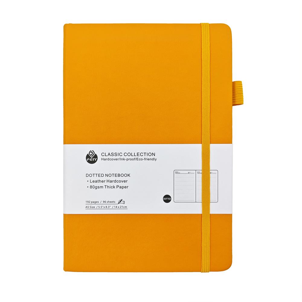 A5 Faux Leather Lined Notebook with Custom Elastic Band - Office Planner & Student Diary A5