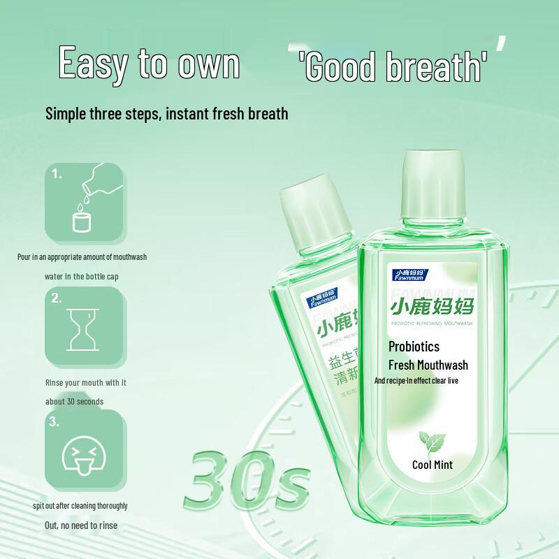 FAWNMUM Fresh Mint Breath Mouthwash