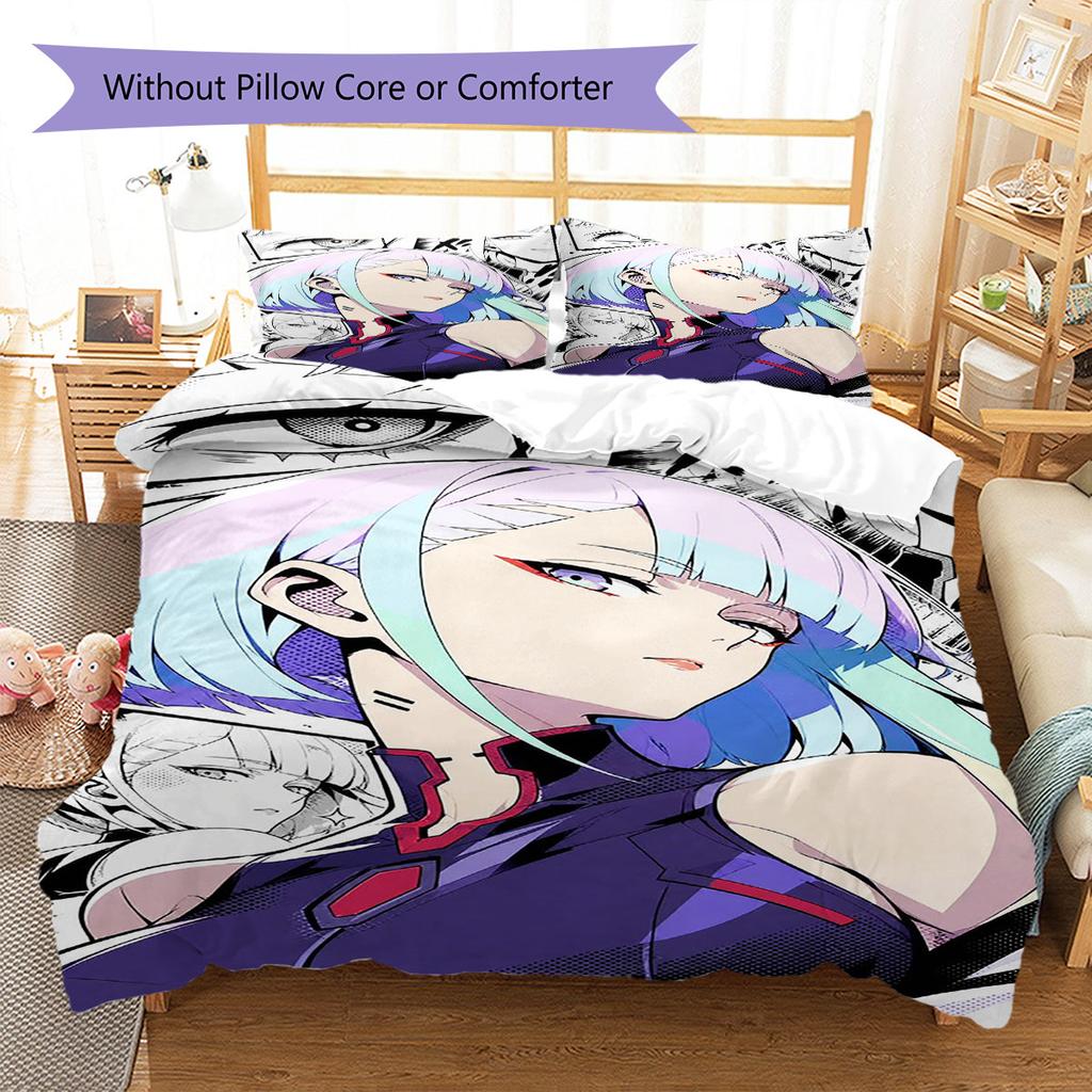 Lucyna Kushinada Pattern Bedding,Quilt Set Quilt Cover Pillowcase Home Birthday Gift(1 * duvet cover + 2 * pillowcase, without core)