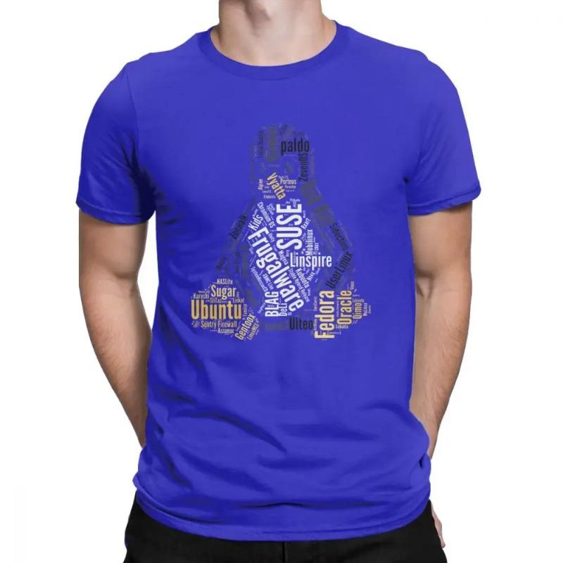 Novelty Tux Linux Distro Distribution Ubuntu T-Shirts Men Harajuku Cotton T Shirt  Tee Shirt Printing Sweatshirt