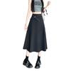 Plus Size High-Waisted A-Line Midi Skirt - New Style, Hip-Covering, Slimming Umbrella Design for Women