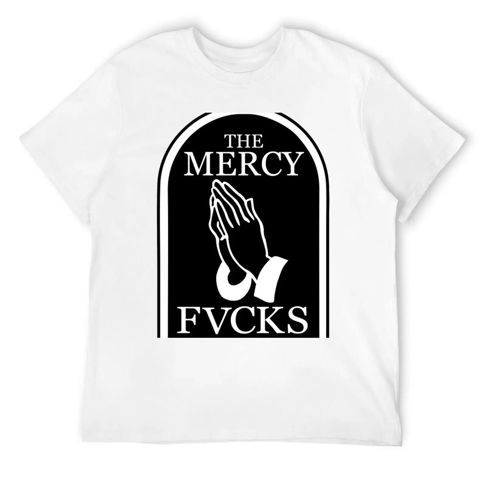 

Ему. Футболка Mercy Fvcks, синяя, архивная, винтажная одежда, хлопковые футболки с рисунком, большие размеры, мужские рубашки, футболка с рисунком S белый