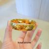 Gold 14mm Princess Bangle: Flashing Crushed Ice Light Luxury Versatile Bracelet Jewelry