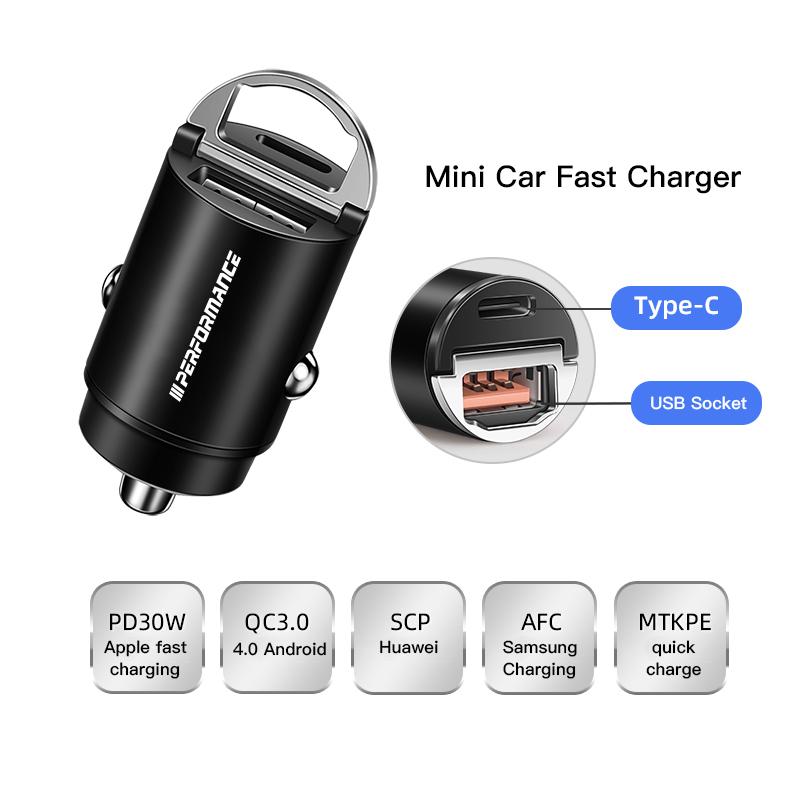 Car 100W Charger USB Type-C Fast Charging Power Adapter For BMW i3 i4 E46 E90 E60 F30 F10 X1 X2 X3 X5 X4 X6 X7 G30 G20 G32 G11