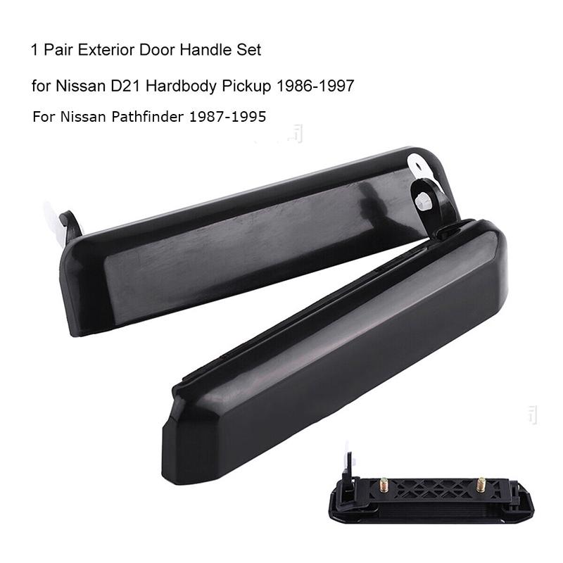 Car Outside Exterior Door Handle Front Set for Nissan D21 Hardbody Pickup 1986-1997 Pathfinder 1987-1995 8060701A10 8060601A10