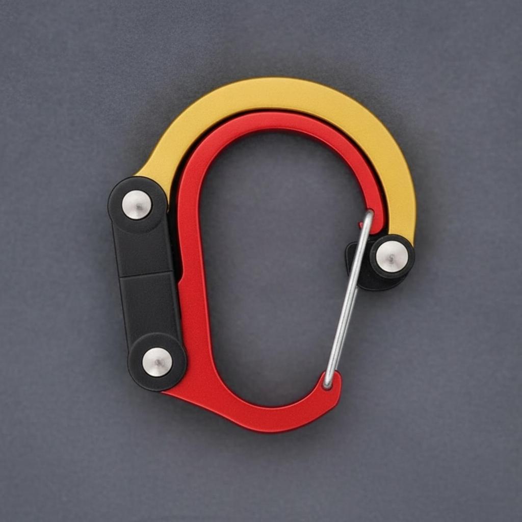 DShaped Carabiner Hook Lightweight Aluminum Alloy with SelfClosing Gate Compact Hanging