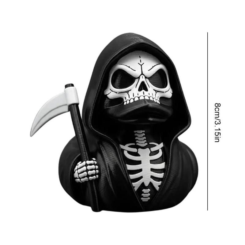 Grim Reaper Duck Figurine Collectible Scary Death Duck Statue Horror Duck Statue Halloween Gothic Decor
