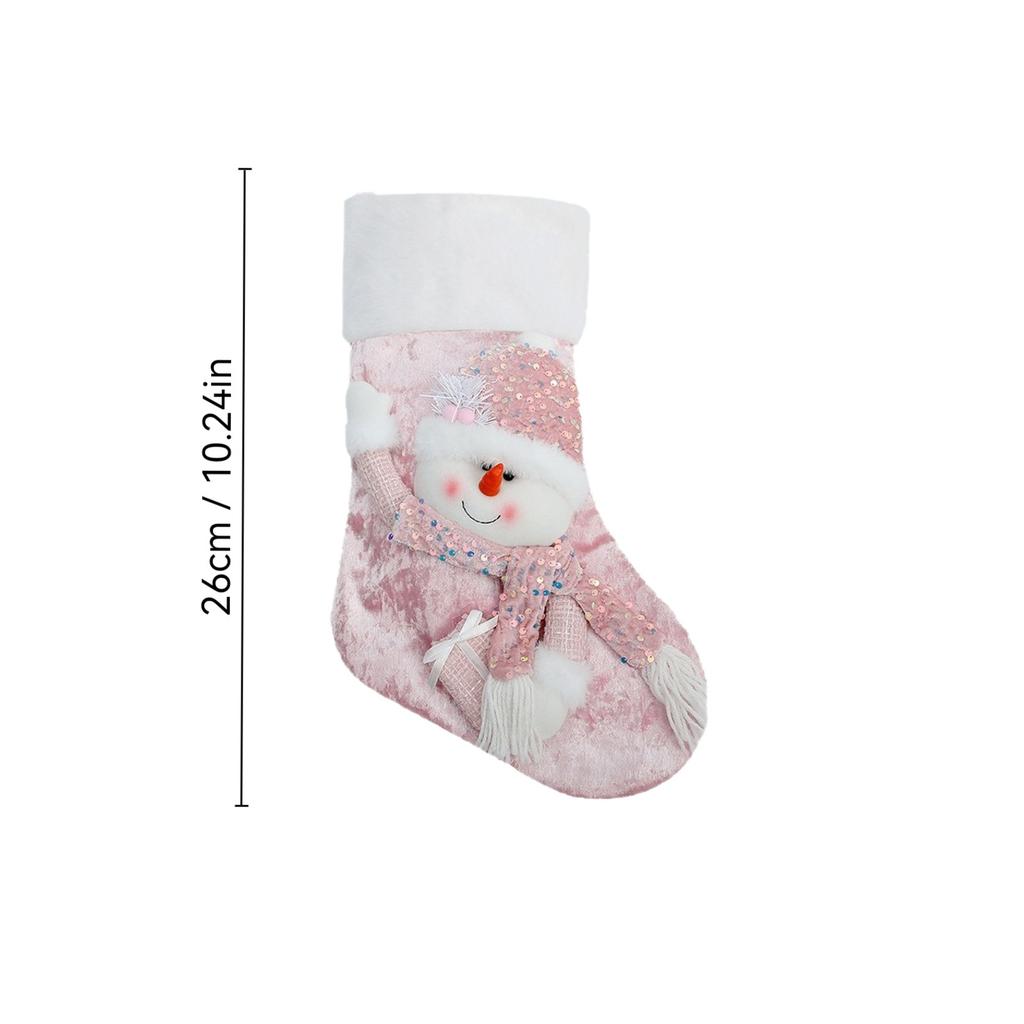 Christmas Stockings Socks Santa Snowman Hanging Xmas Tree Ornaments Christmas Decor For Home New Year Navidad Candy Gift Bags