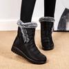 Non Slip Waterproof Snow Boots Women Plus Size 44 Faux Fur Platform Winter Boots Woman Warm Plush Ankle Booties Cotton Shoes