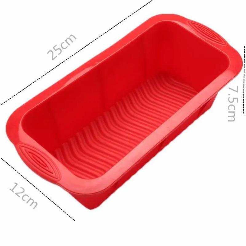 Silicone Cake Mold Rectangle Pan Bakeware Moulds Bread Toast Candy Mold Form Bakeware Baking Dishes Pastry Tools Loaf Pans