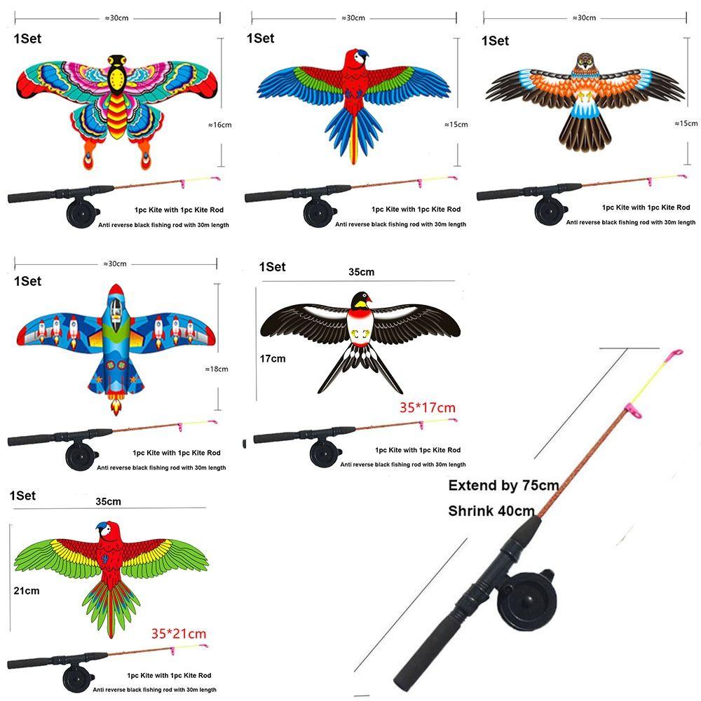 Cartoon Plastic Eagle Kite DIY Toy Flying Bird Kites Large Eagle Kites Garden Outdoor Sports