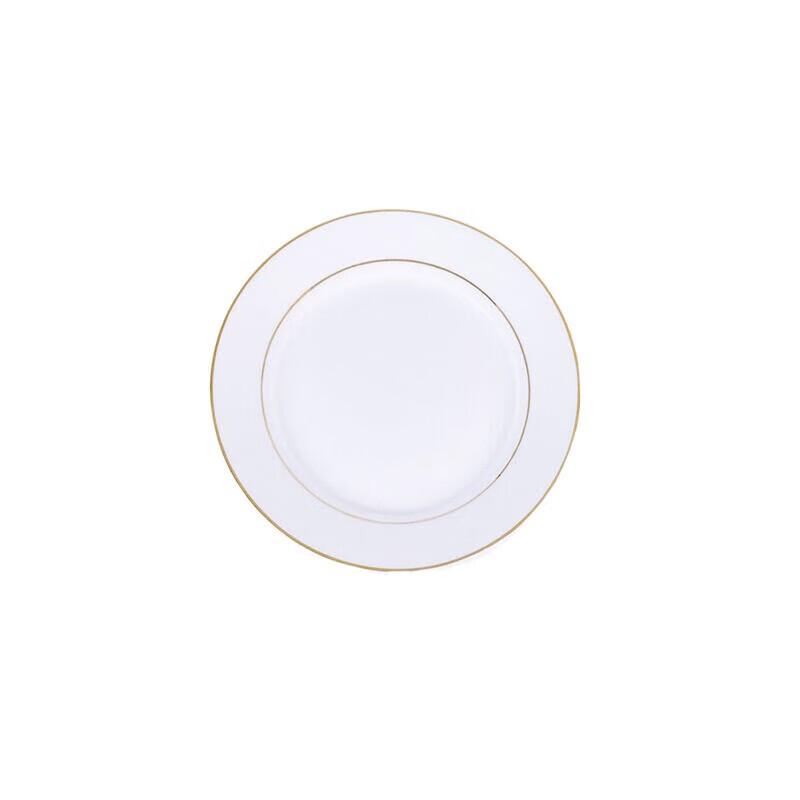 Huihuang European Style Gold Rim Ceramic Dinner Plate