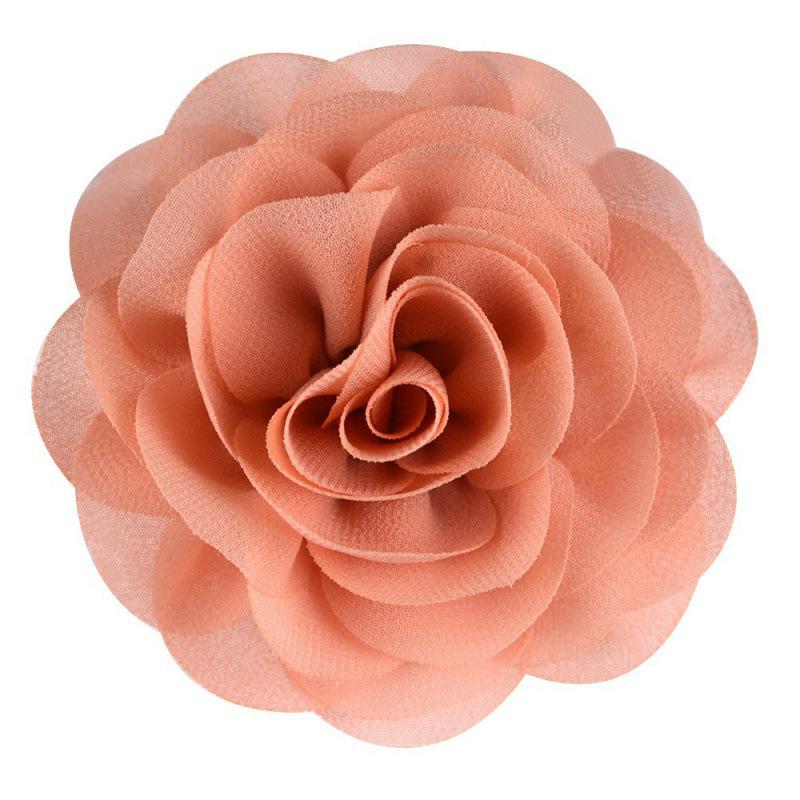 8cm Handmade Pearl Chiffon Rose Flower for Shoes, Hats, Clothing, and Headwear Accessories