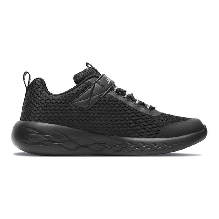 Skechers Go Run 600 Hook and Loop Low Top Kids' Running Shoes Black Teenagers 82007L-BBK